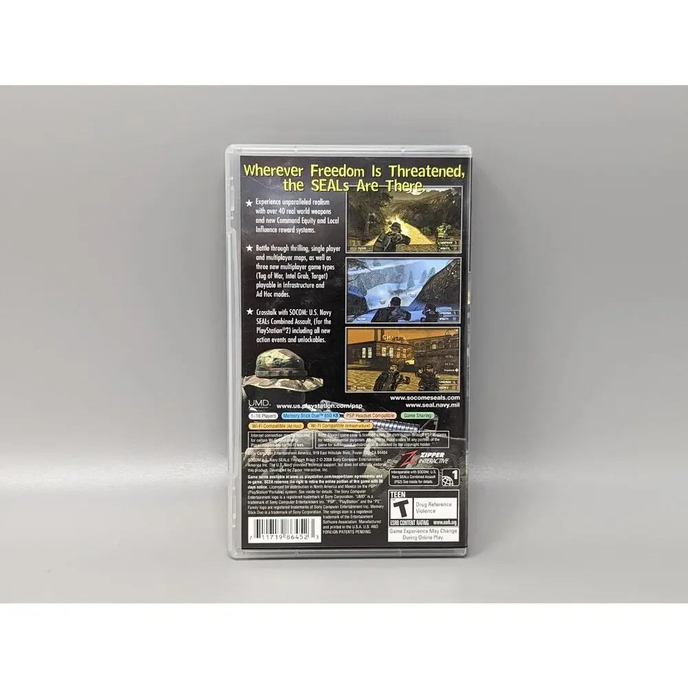Socom U.S. Navy SEALs PSP Game - 2006 Fireteam Bravo 2 Complete Manual Tested